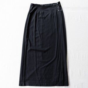 Vintage GAP Black Maxi Skirt | 90s Minimalist | Dark Academia | Whimsigoth